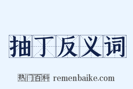 抽丁反义词是什么意思的图片